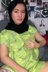 HIJAB Daster Hijau Horny Ngocok